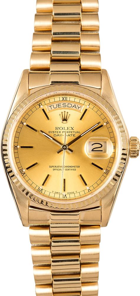 rolex president mens day date 18k gold watch|Rolex presidential bracelet.